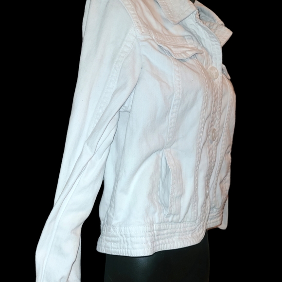 Jean Jacket White Denim Coldwater Creek - Picture 2 of 8
